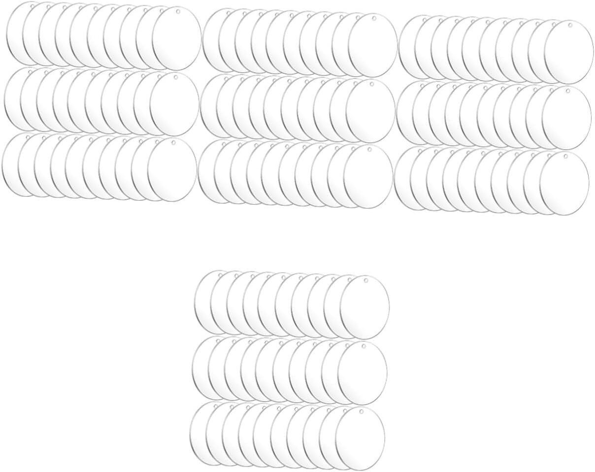 jojofuny 150pcs Keychains for Crafts Sublimation Blanks for Custom Keychain Decor for Handicraft Projects and