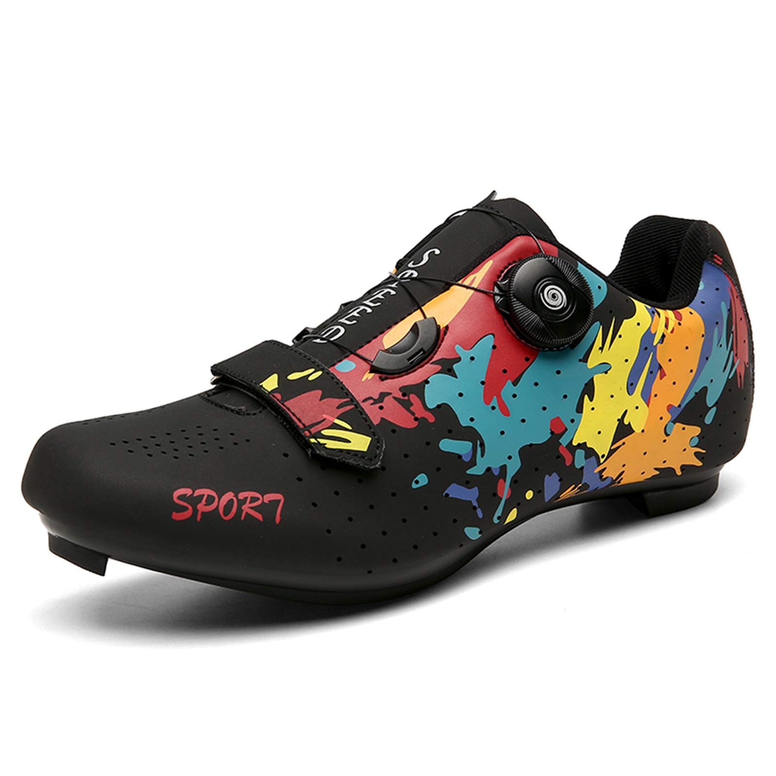 Radsportschuhe Fahrradschuhe Herren Damen Rennradschuhe Lock System Anti-Skid Atmungsaktiv Radschuhe MTB Schuhe SPD Mountainbike Schuhe