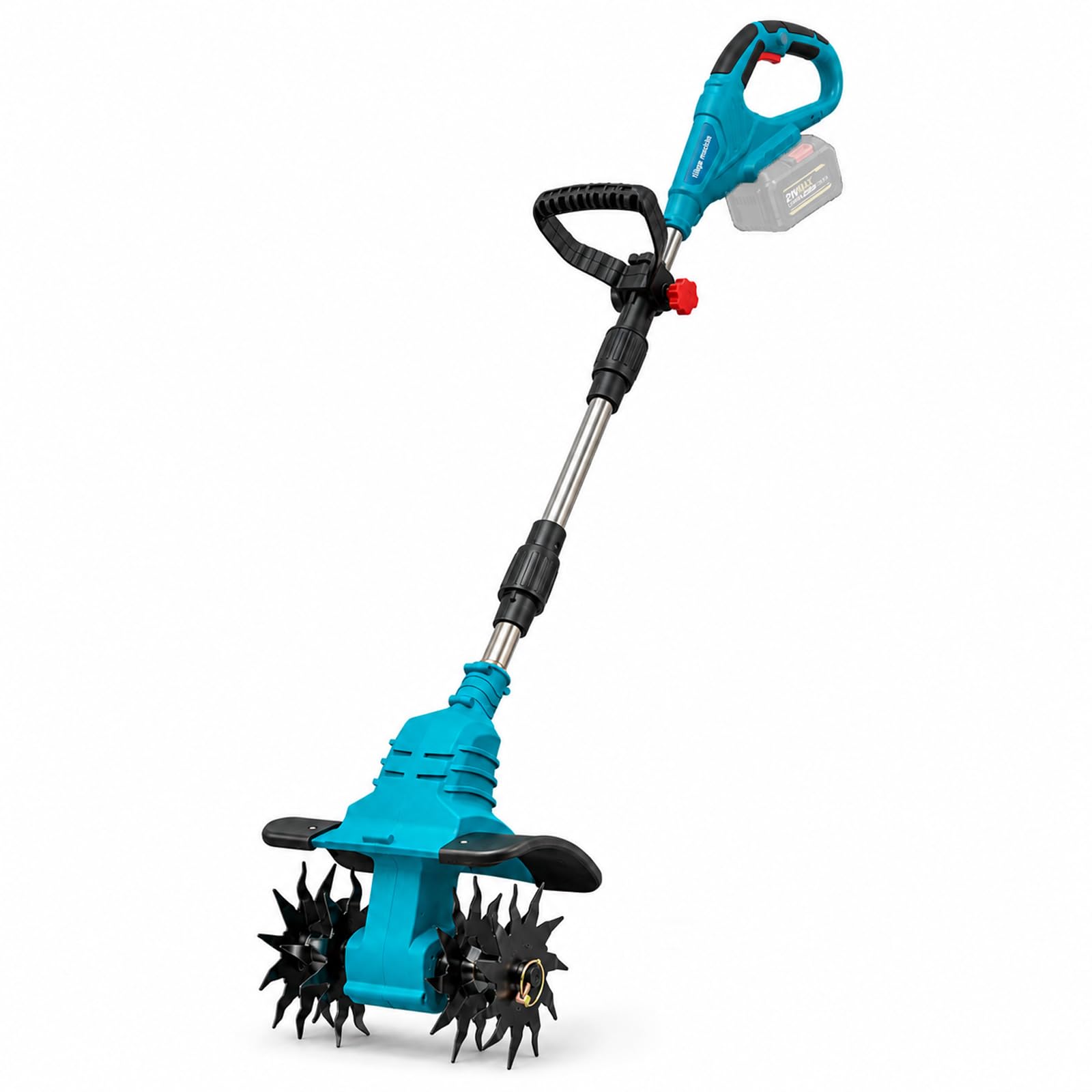 Azada con batería con motor sin escobillas para Makita 18 V, batería de 350 W, profundidad de trabajo de 16 cm, ancho de trabajo de 23 cm, (sin batería)