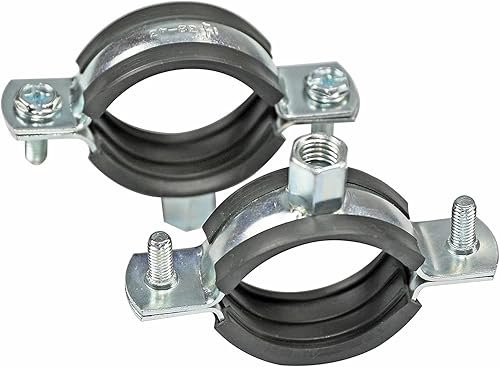 Miniatura 6 de AKIHISA Paquete de 10 soportes de tubo de anillo dividido, soporte de tubería ajustable resistente, montaje en pared, montaje en techo, soporte de