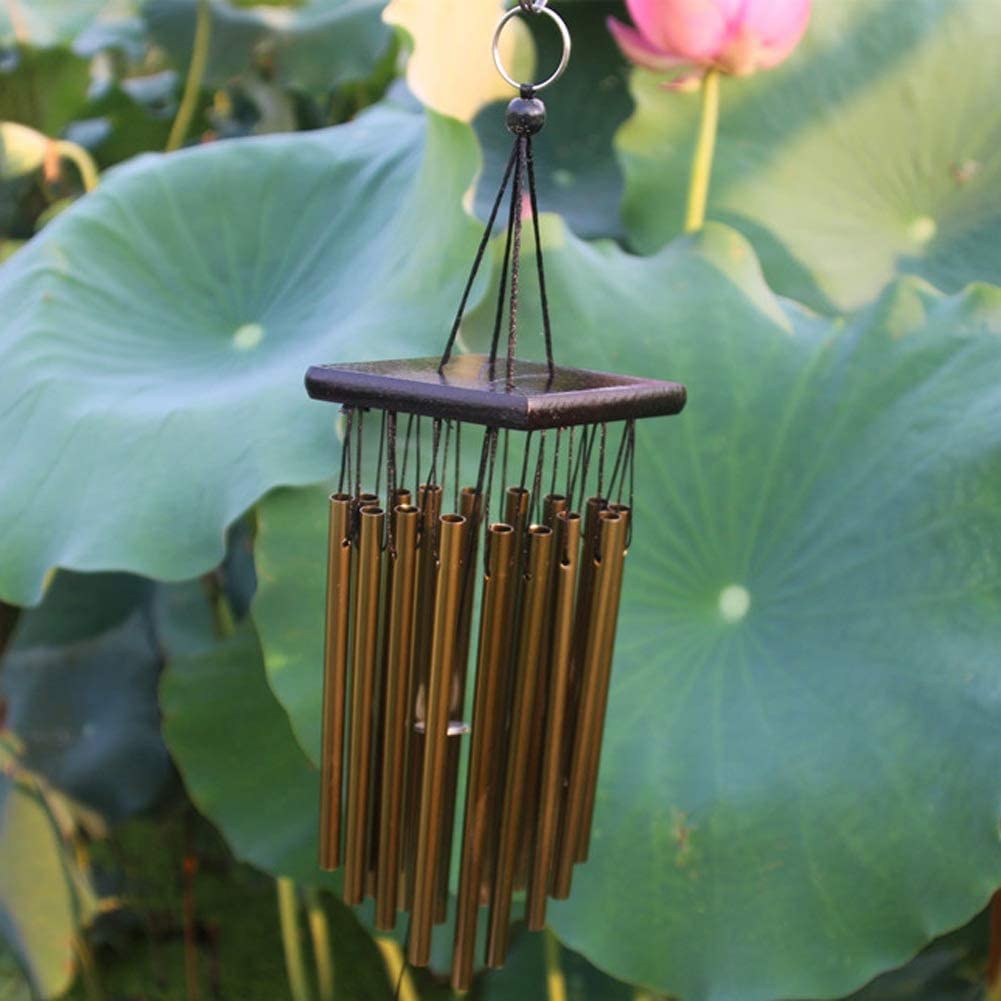 Campane a Vento per Esterno Sonaglio a Vento Tubo In Alluminio Da 66 Cm + Lega Di Campanelli Eolici Per Esterni Da Giardino, Campane Da Giardino, Campane A 16 Tubi In Rame Carillon a Vento per Interno