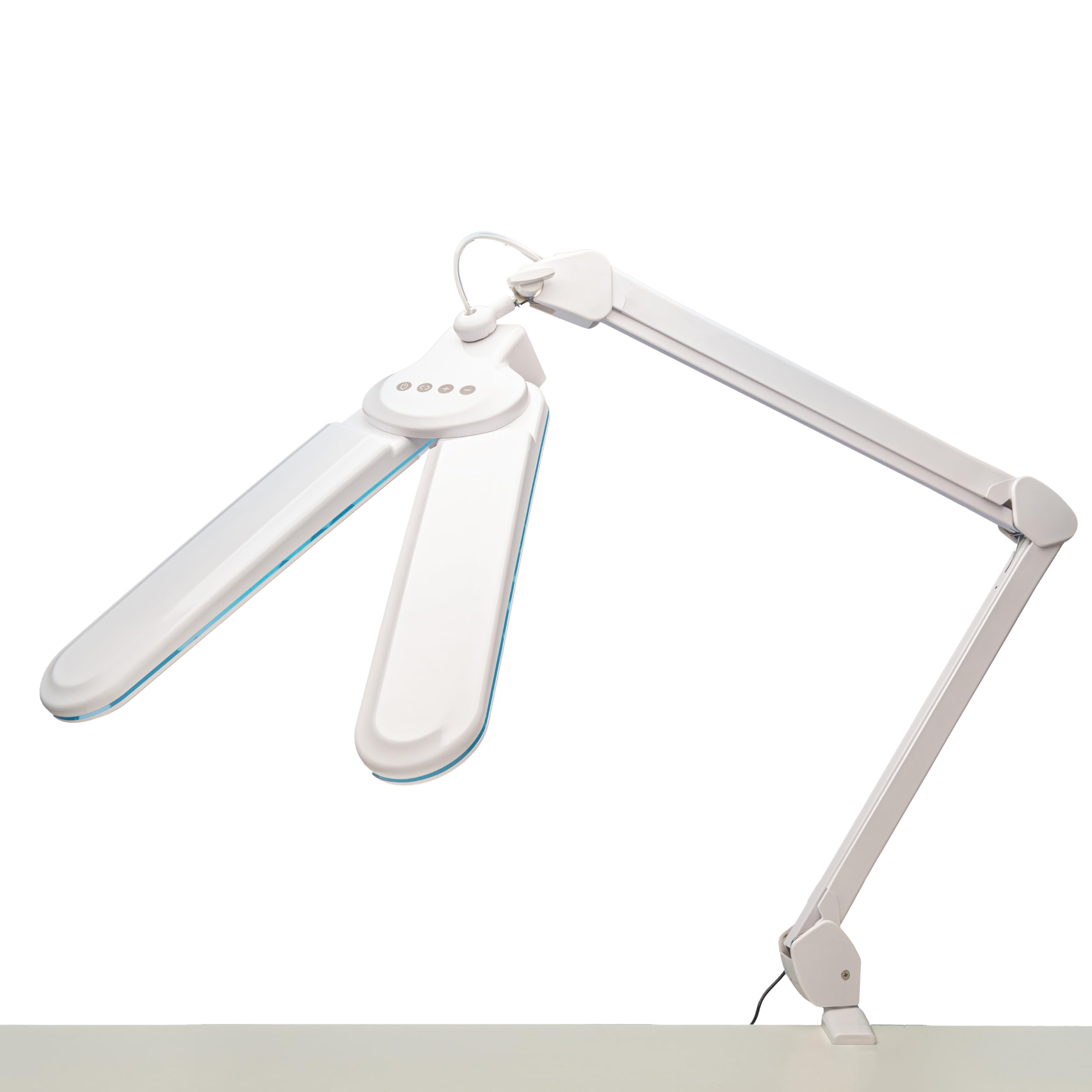 Lightcraft Hobby - Lampada da lavoro con doppia testa - 140 LED SMD con dimmer doppio 3000-6500K - per ufficio, casa, modellismo, arte, artigianato ed elettronica