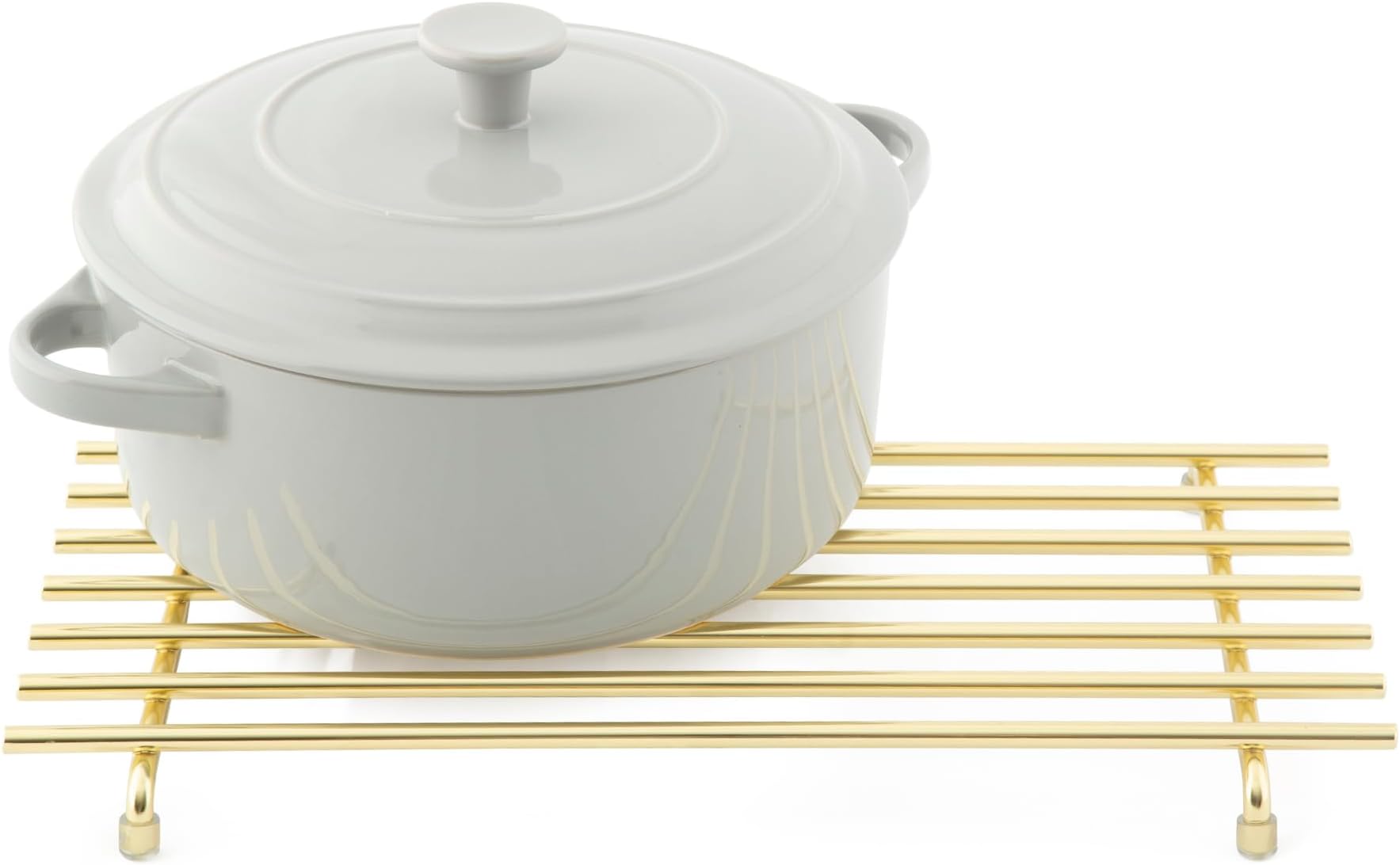 simplywireTrivet – Heat Resistant – Kitchen Worktop Protector – Large – Light Gold