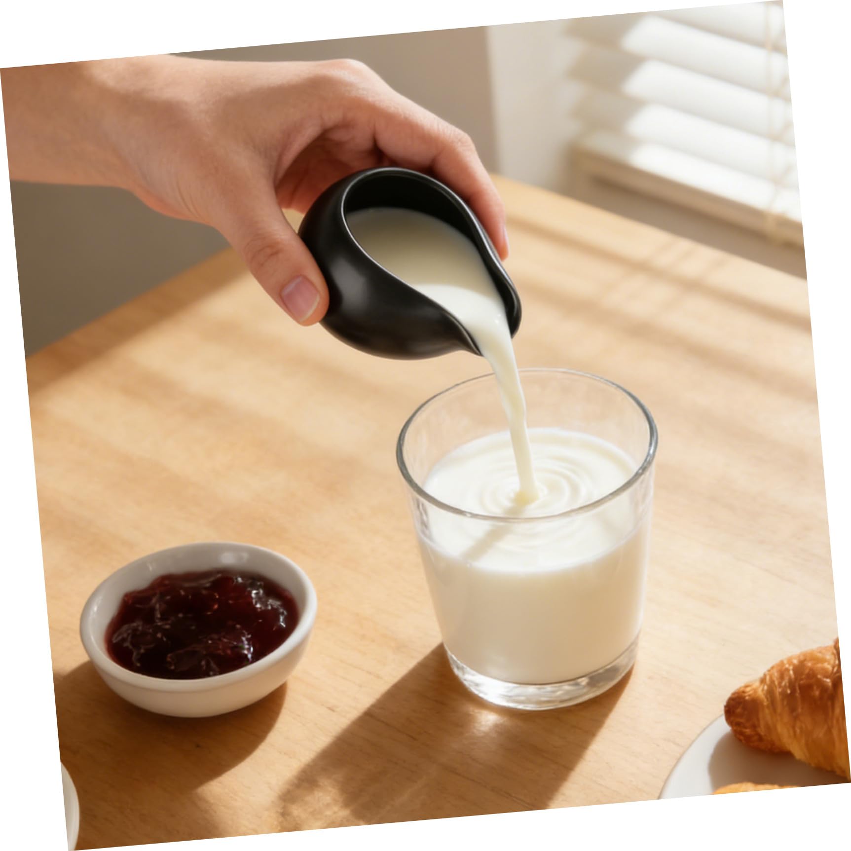 Keramik Milchkanne 3 Stück Schwarz für Küche, Restaurant, Zuhause
