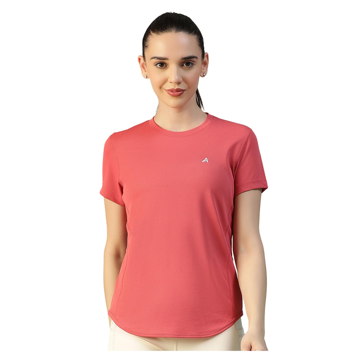 Women Crew Neck T-Shirt Slim Fit Quick Dry Sports Tee Stretch Gym Workout Top Moisture Wicking Running Yoga Activewear Comfortable Casual Athletic Wear-image-41