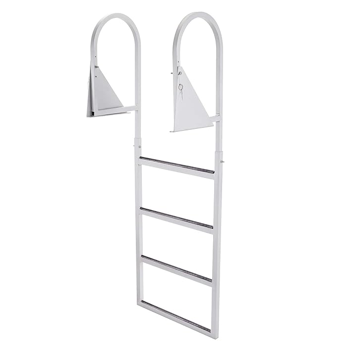 Buy VEVOR Dock Ladders Flip Up, Dock Ladder with Rubber Mat, Swim