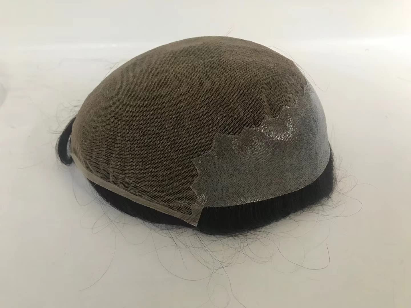 Toupee for Men men hair pieces Mens Toupee Human Hair Replacement System 100% European Real Human Hair System Fine French Lace Front with PU AUS FPM Q6 (Q6 6X8)