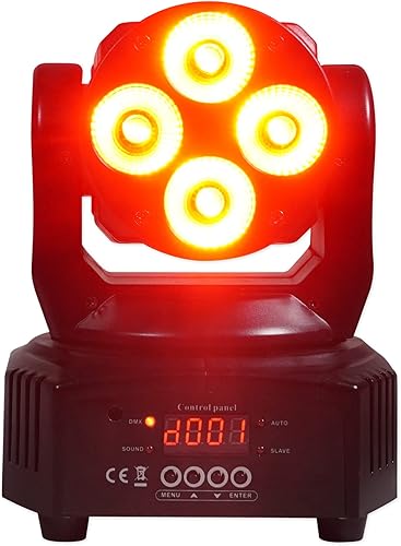 Miniatura 2 de (8) Rockville RockOn-7 40w RGBW Cabezal móvil DMX Spot Beam Stage Club Light+Remote