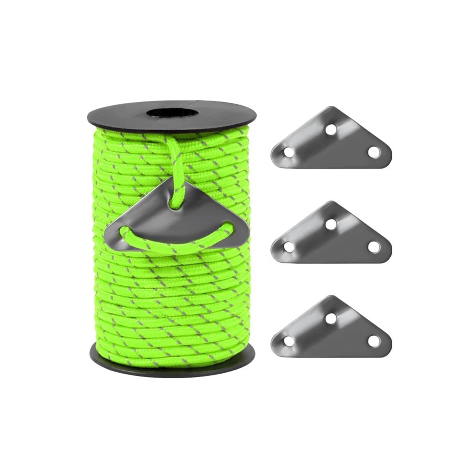 Guy Ropes 30M 4.0mm 7 Strand Tent Guyline Rope With Tensioner Camping Lanyard