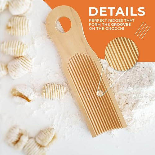Miniatura 5 de KneadEat Unique Curved Gnocchi Board Paddle, Unique Curved Design for Handmaking Italian Gnocchi Pasta. Perfect Ridges that Form the Grooves on the