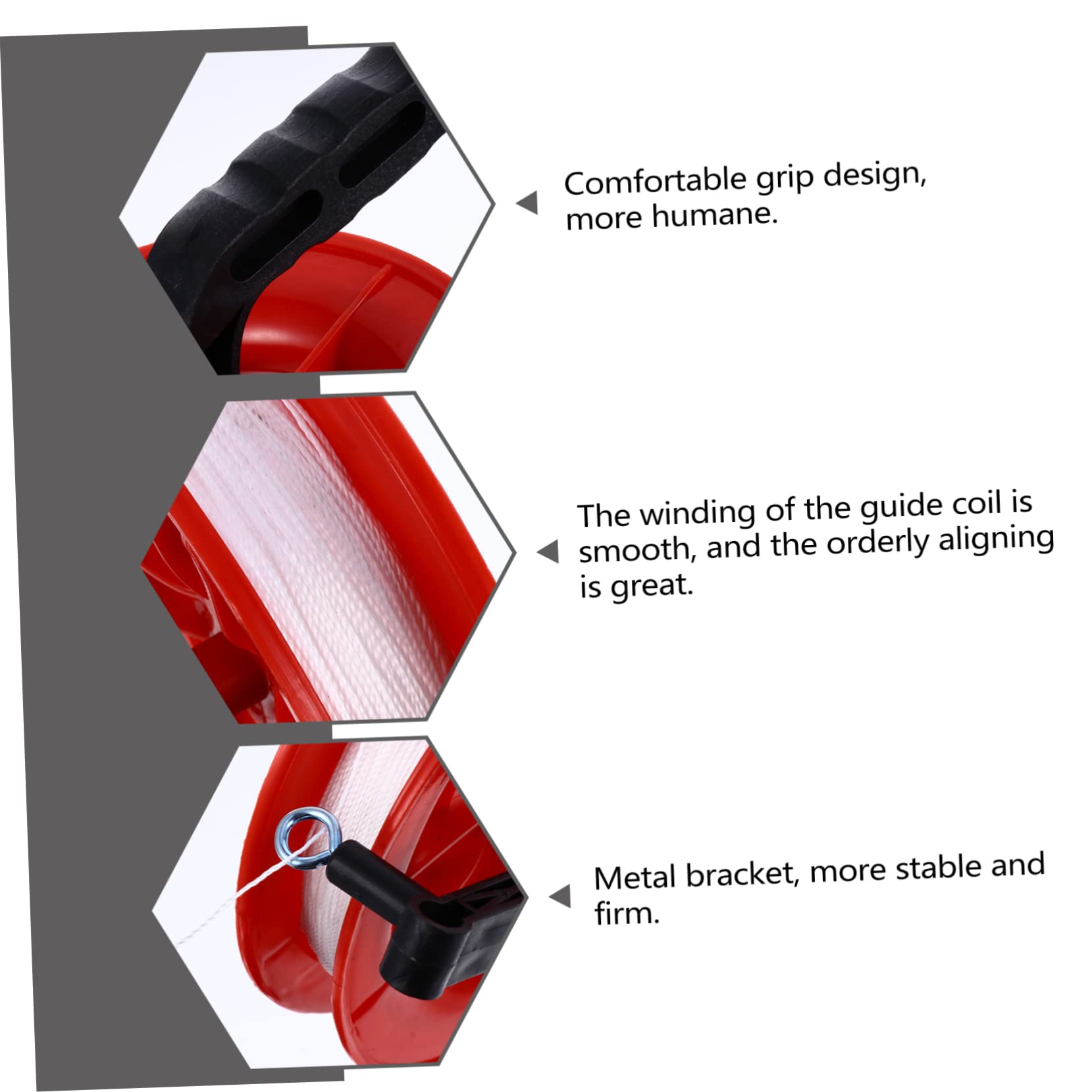 Sosoport 2Pcs Winder Grip Wheel Outdoor Kite Accessories Ergonomic Handheld Reel for Easy Winding Design for Adults