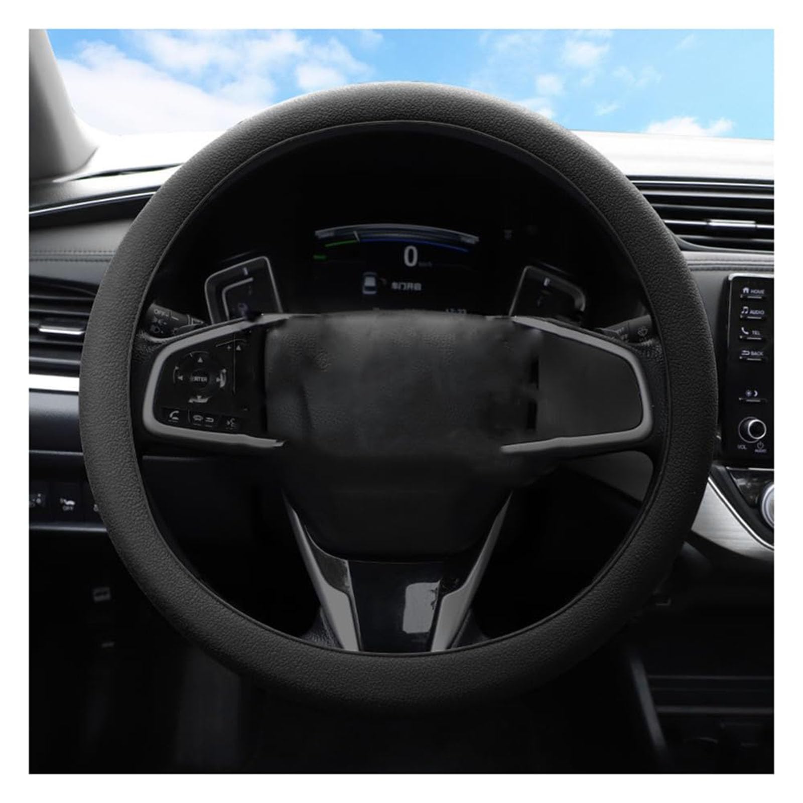 HJXCFUCDV Silicone Steering Wheel Cover,for Toyota Yaris/Toyota RAV4/Toyota Hilux/Toyota Corolla Non Slip Protector Elastic Universal Vehicle Gear Glove Odourless Stretchable Grip,A