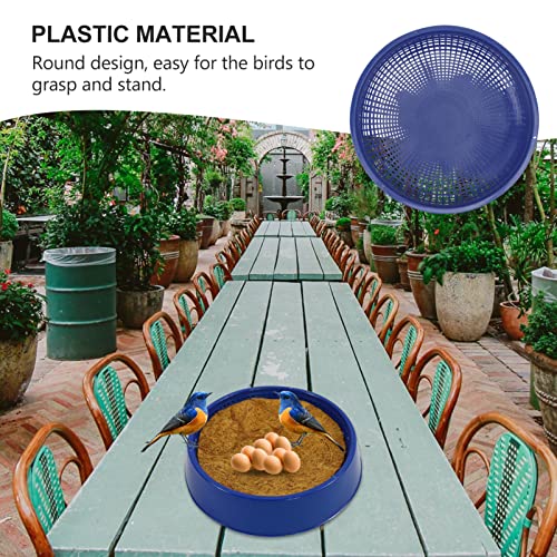 Image of POPETPOP Plastic Bird Nest for Small Birds Parakeet Nest Box Breeding and Hatching Bird Cage Accessory 10.23X10.23X2.36 Inch Durable Pet Cage Ornament