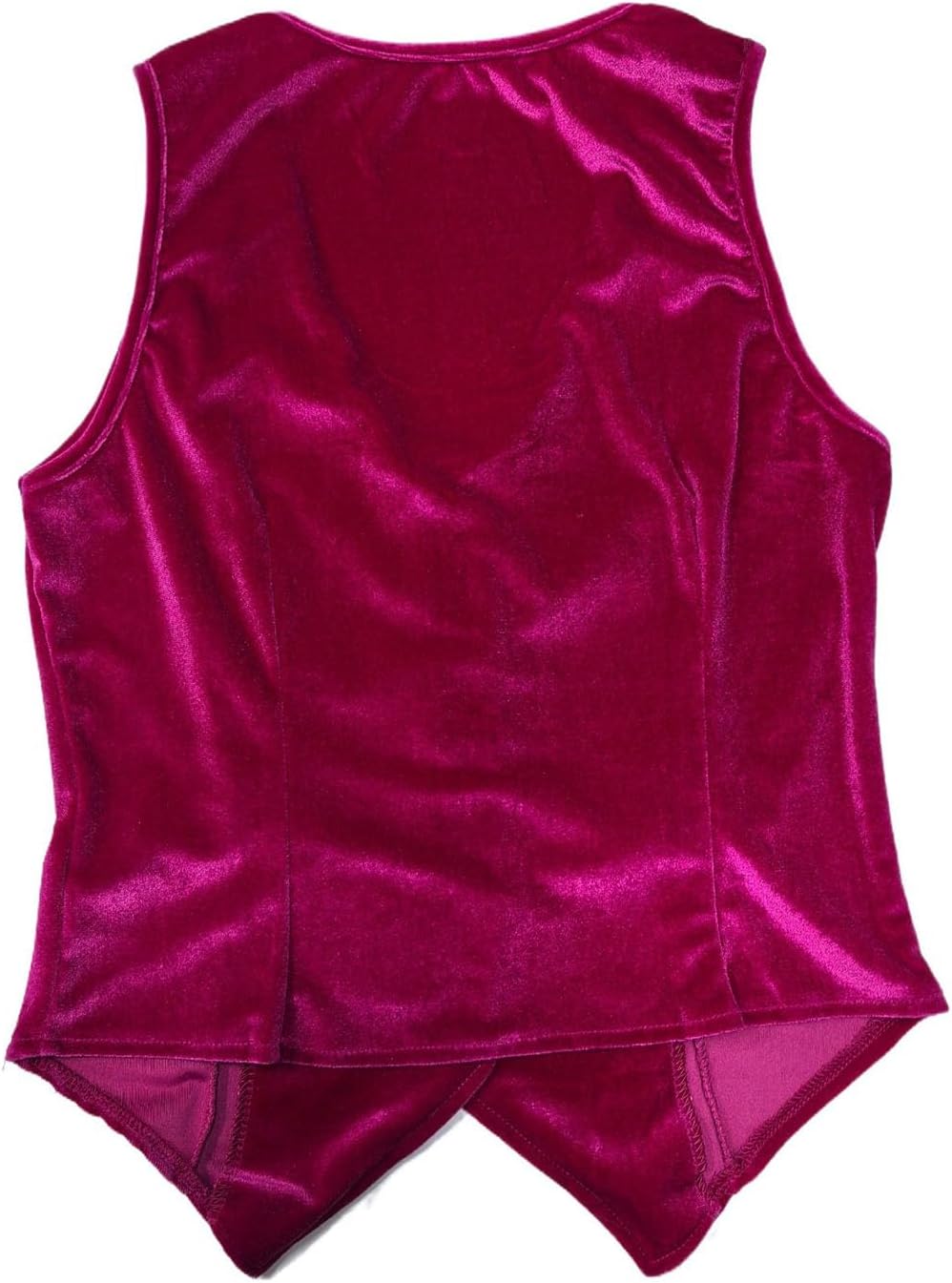 Women's Pink Velvet Vest, Deep V Neck Elegant Suit Vest Y2K Sleeveless Button Up Waistcoat Tops - Image 7