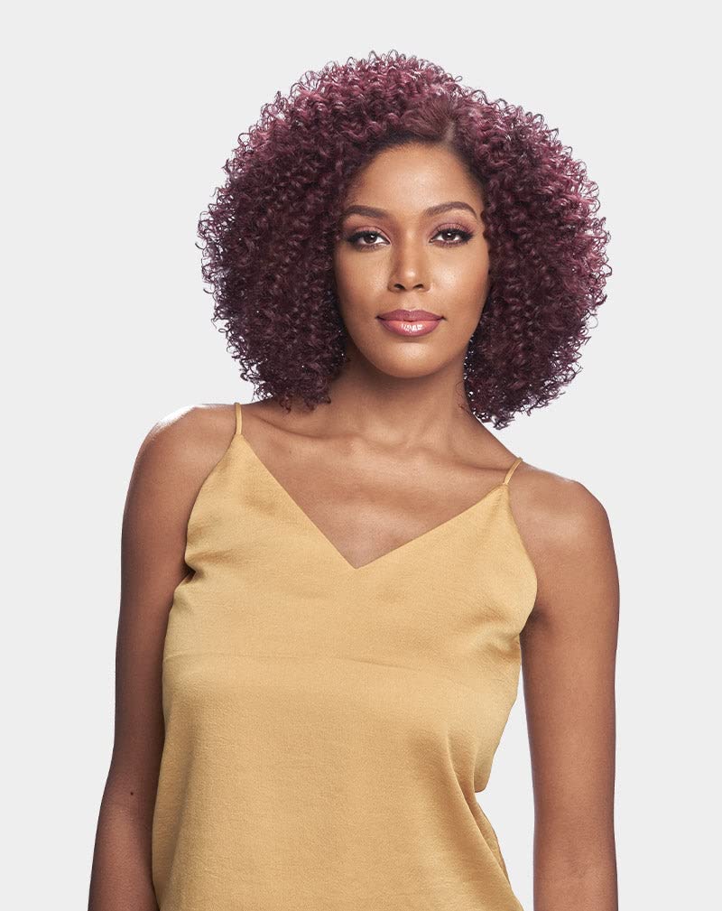 VANESSAThumb Part Natural Realistic Look Medium Length Curly Style Heat Wave Synthetic Wig - RMB MADELYN (SP1B/30)