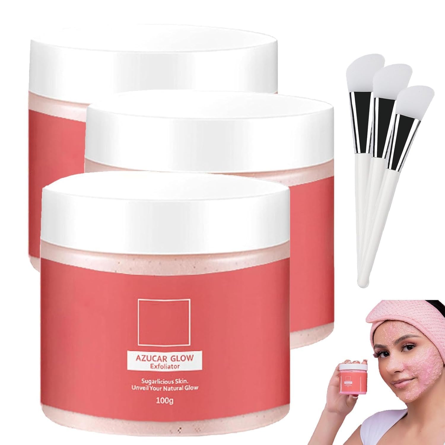 Gommage visage au sucre exfoliant rajeunissant pour lisser le grain et illuminer