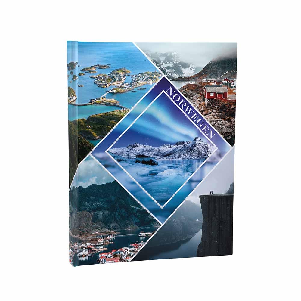 Urlaubsfotoalbum 15x21: Norwegen, Fototasche für Fotos, Taschen-Fotohalter für lose Blätter, Urlaub Norwegen, Handgemachte Fotoalbum