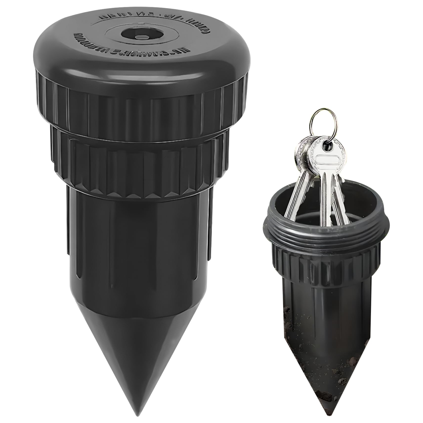 Peosaard Black Outdoor Key Hider, Hidden Key Holder For Outside Sprinkler Head Hiders Outside Waterproof Discrete Hiding Vault Case For Outdoor/Garden/Yard, Hider