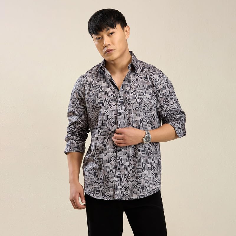Image of MARK & ALBERT Men's Slim Fit Cotton Formal Shirt