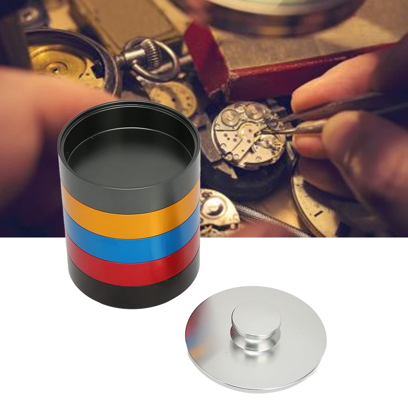 Zegarek Pojemnik do mycia oleju Stop aluminium 5 warstw Konserwacja mechanizmu zegarka Naprawa Narzędzie do czyszczenia dla zegarmistrzów i pracowników zajmujących się naprawami