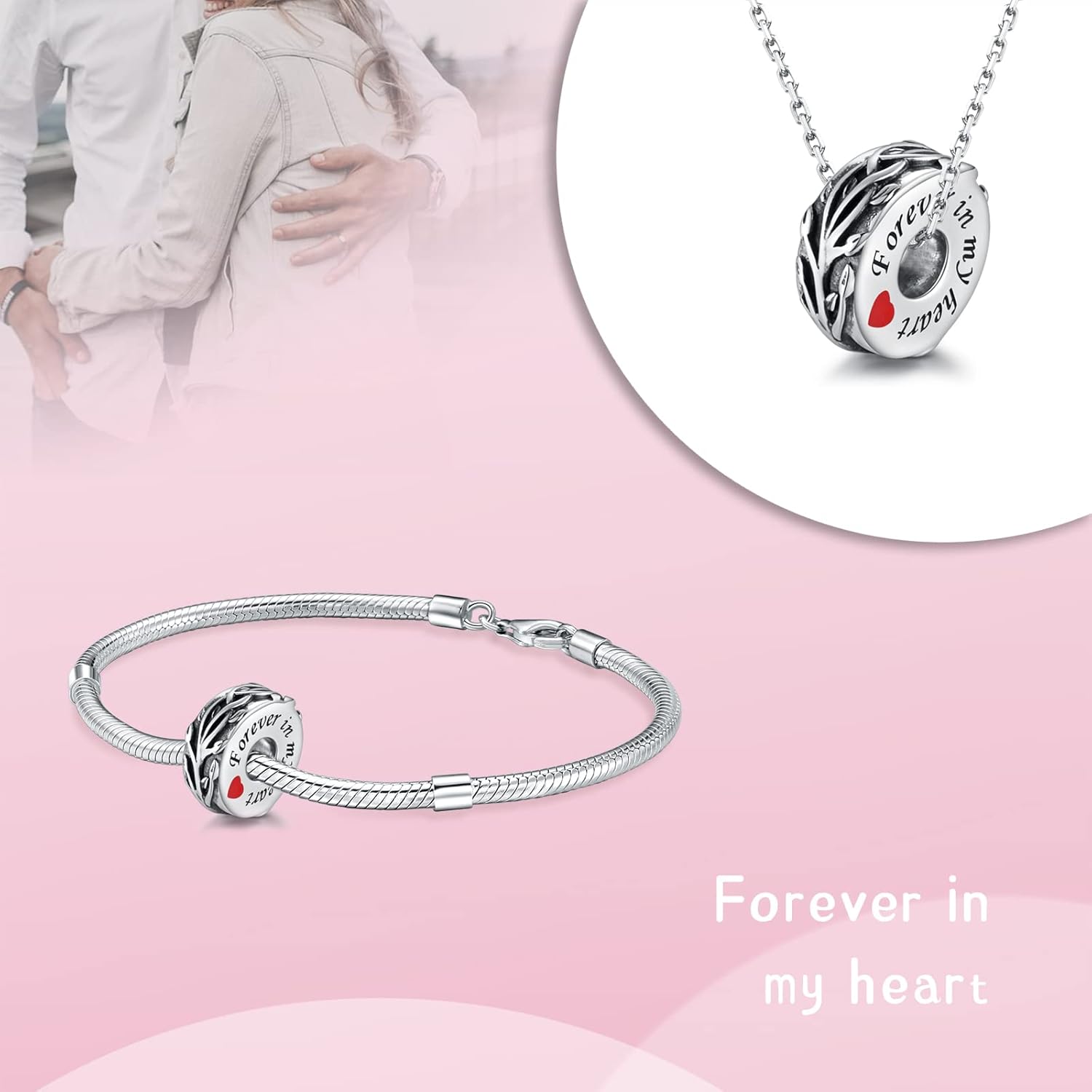 APOTIE Sterling Silver Cremation Urn Bead Charm for Bracelet Holds Ashes Keepsake Pendant Memorial Jewelry Gifts for Women Loss Loved One
