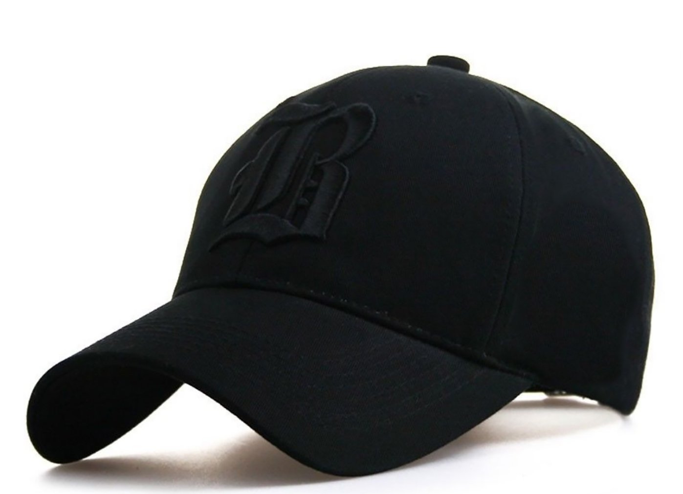 4sold Snapback Cap Casual Baseball Gothic B Letter Cap Caps Snap Back Hat Hats (Snapback Black B Black)