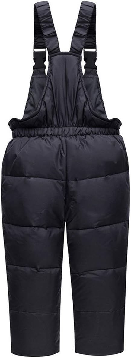 Baby Girls and Boys Winter Warm Hooded Fur Trim Zipper Snowsuit Puffer Down Jacket with Snow Ski Bib Pants
