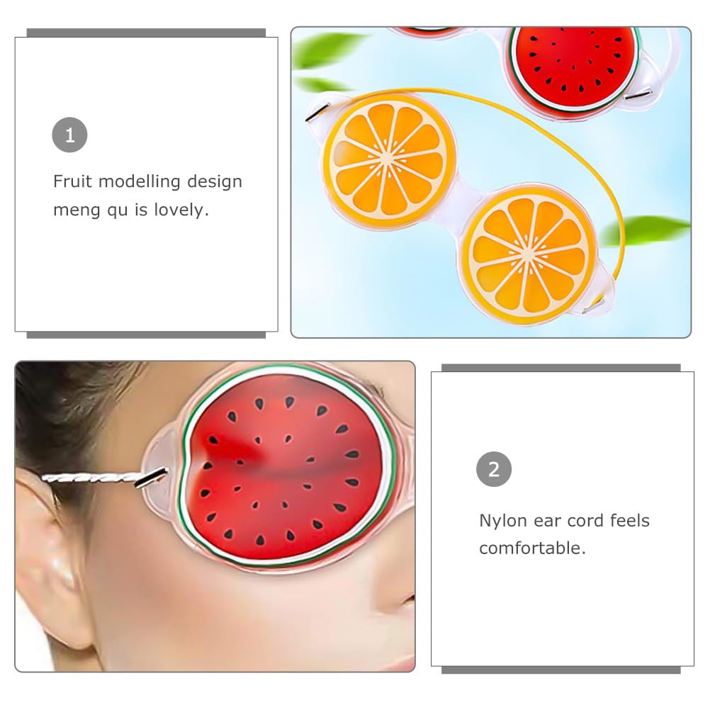 Beavorty 3pcs Cooling Eye Pads and Under Eye Patches Eye Hot Cold Avocado Watermelon Eye Cooler Pads for Redness - Image 3