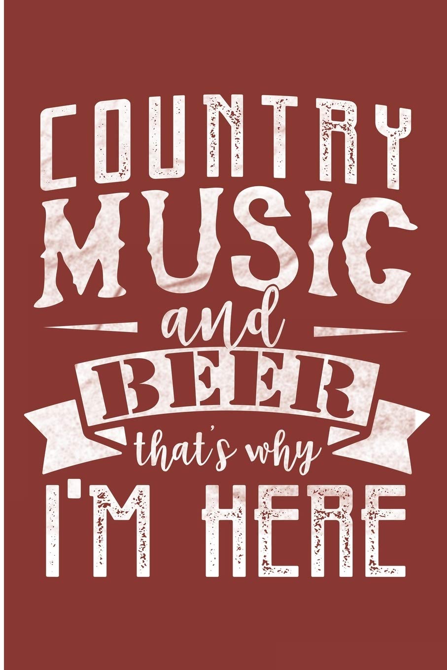 Livre Country Music et Bière : journal ligné Red Dirt Music Lover