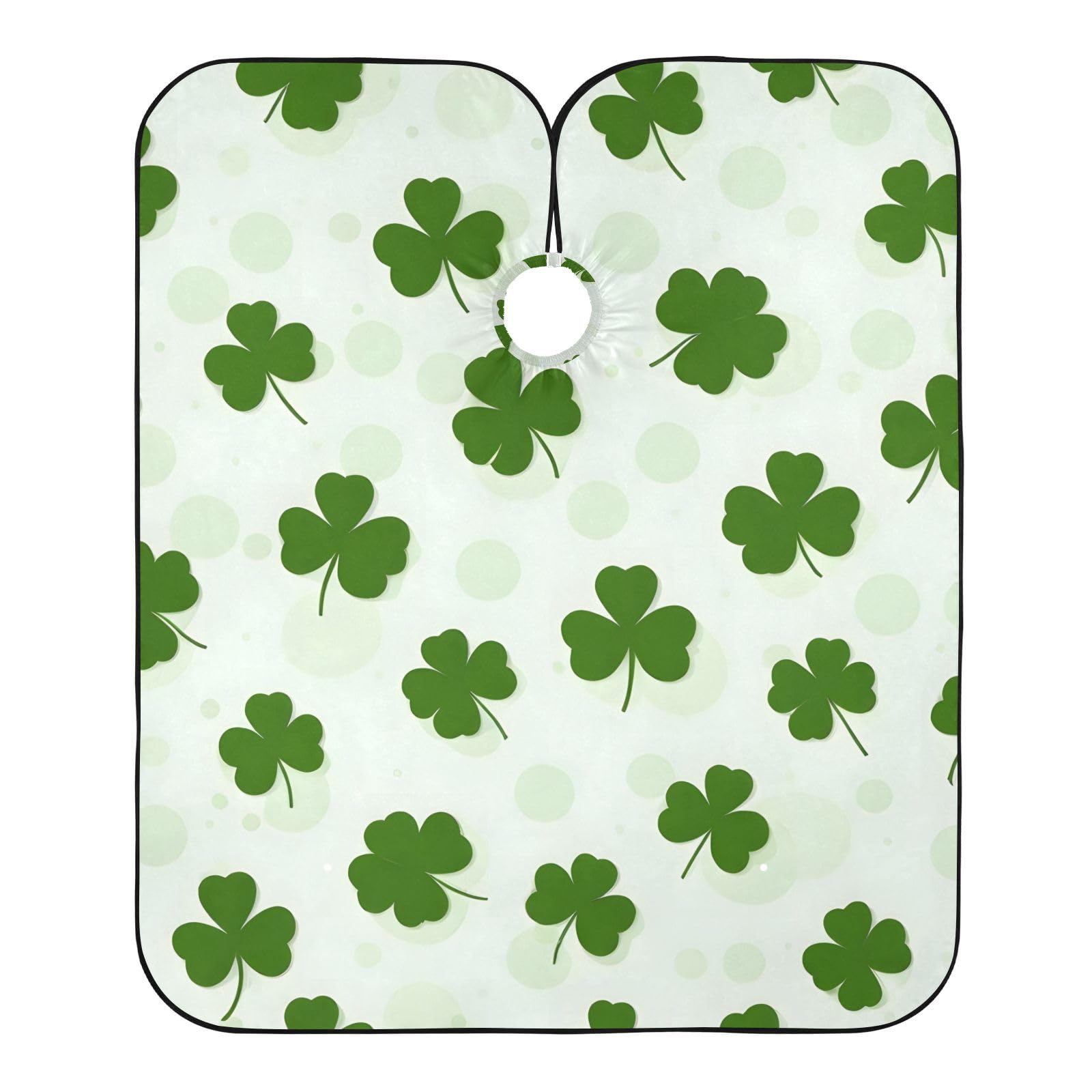 Hezely St. Pat's Clover Hair Dye Cape, Barber Cape for Adults,Waterproof Salon Cape,Waterproof Hairdressing Styling Hair Cutting, 65