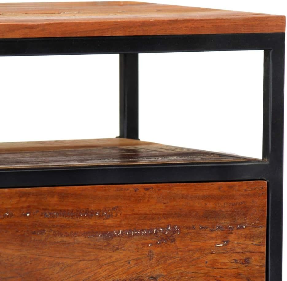 vidaXL Bedside Cabinet Multicolor Solid Reclaimed Wood Small
