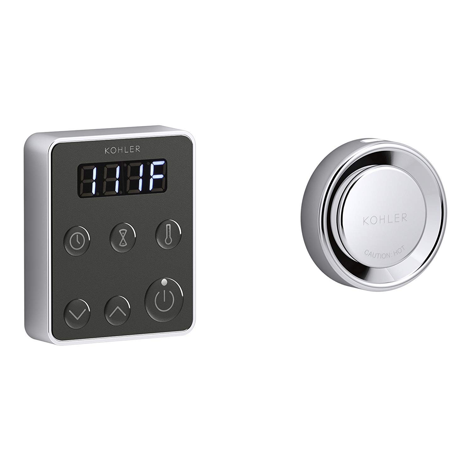 Kohler Stainless Steel Control Kit For Kohler Steam Generator (5Kw to 15Kw), Auto shutoff, Temperature & Steam session duration adjustment, Water saving, Power clean, Aromatherapy reservoir included