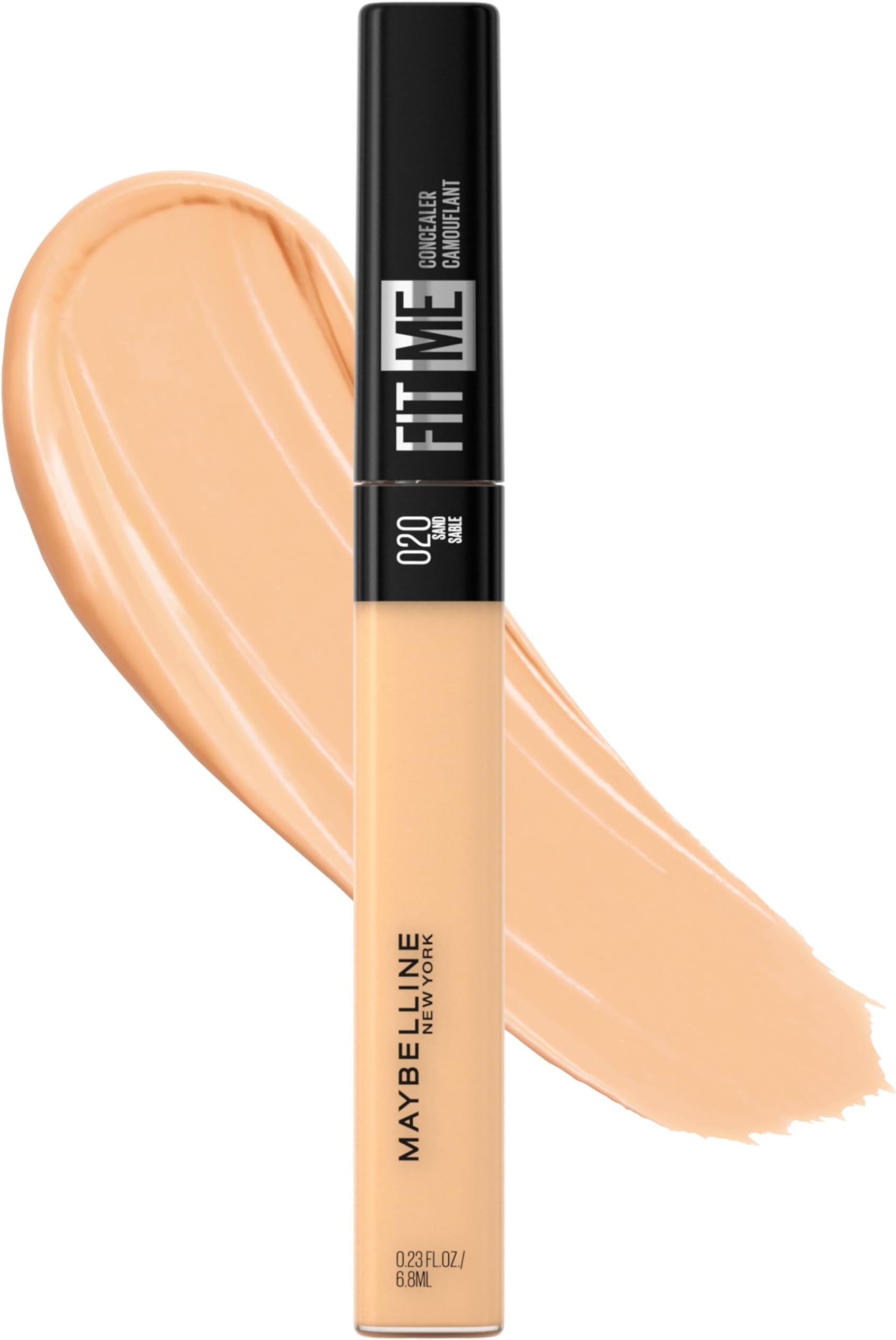 Maybelline New York Fit Me Liquid Concealer Makeup, Natural Coverage, Lightweight, Conceals, Covers Oil-Free, Sand, 1 Count (Packaging May Vary)