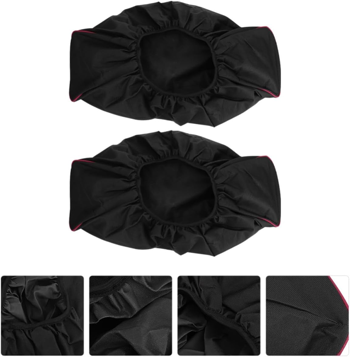 2pcs Heavy Duty Winch Cover for Outdoor Road Use Black Oxford Cloth