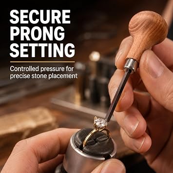 Stone Setting Tool Set, 3 Pieces for Prong and Bezel Setting