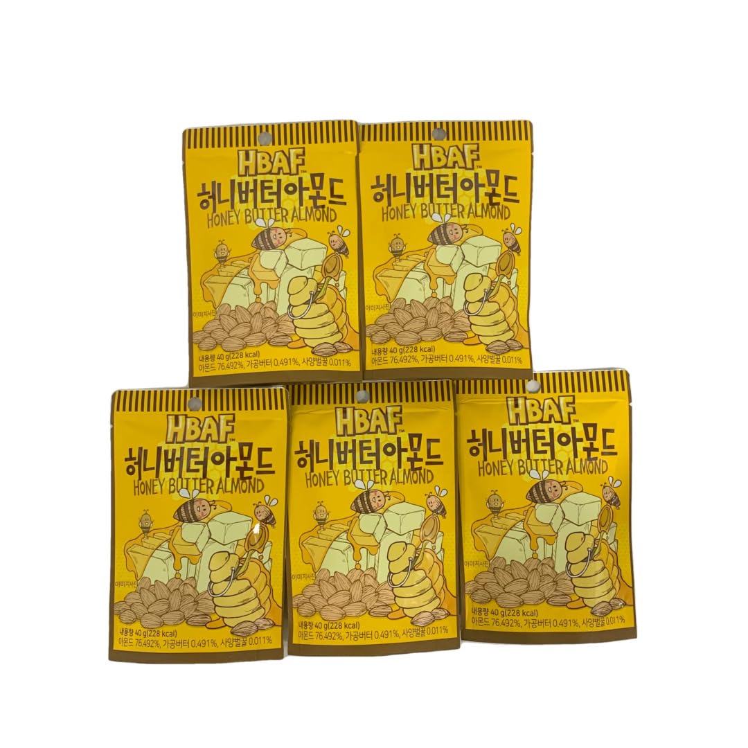 Amazon.co.jp: HBAFハニーバターアーモンド40g 5個 : 食品・飲料