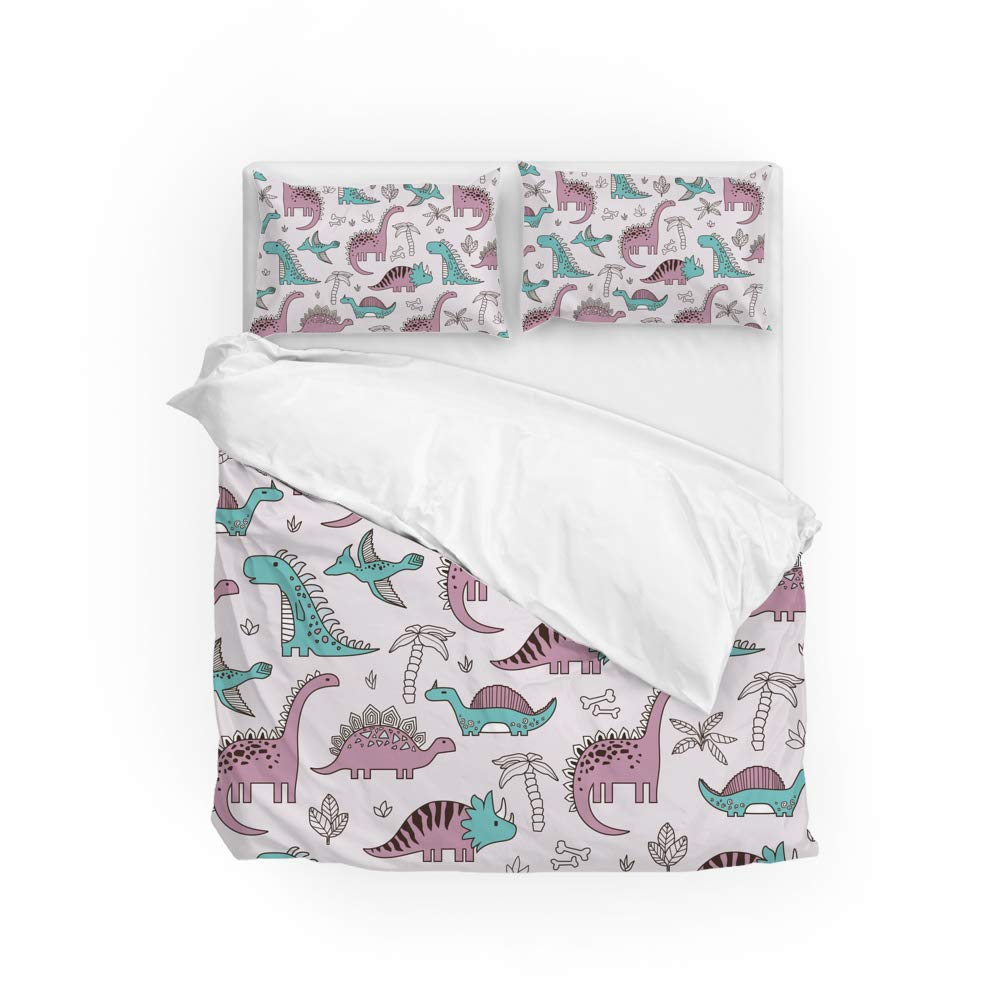 Parure de lit toutes saisons King pour transformer la chambre avec le motif dinosaure 3