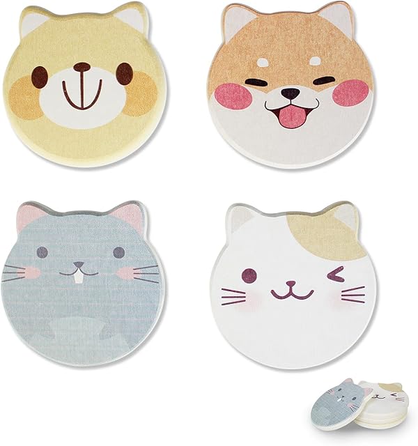 Coasters Set for Drinks Drink Coasters Diatom Ooze Cups Coaster Cute Home Table Coaster 4pcs