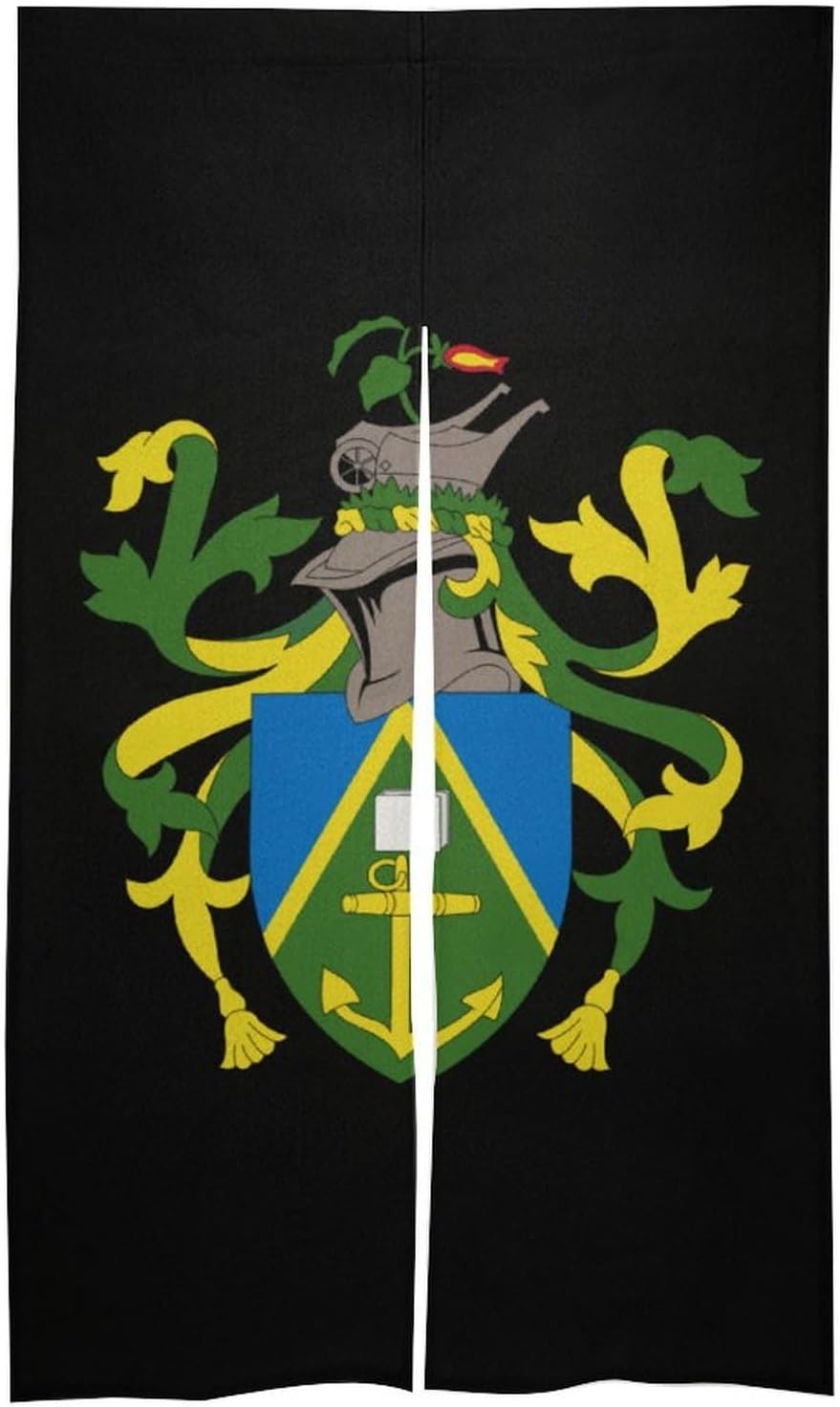Coat of Arms of The Pitcairn Islands Doorway Curtain Insulated Room Divider Drapes