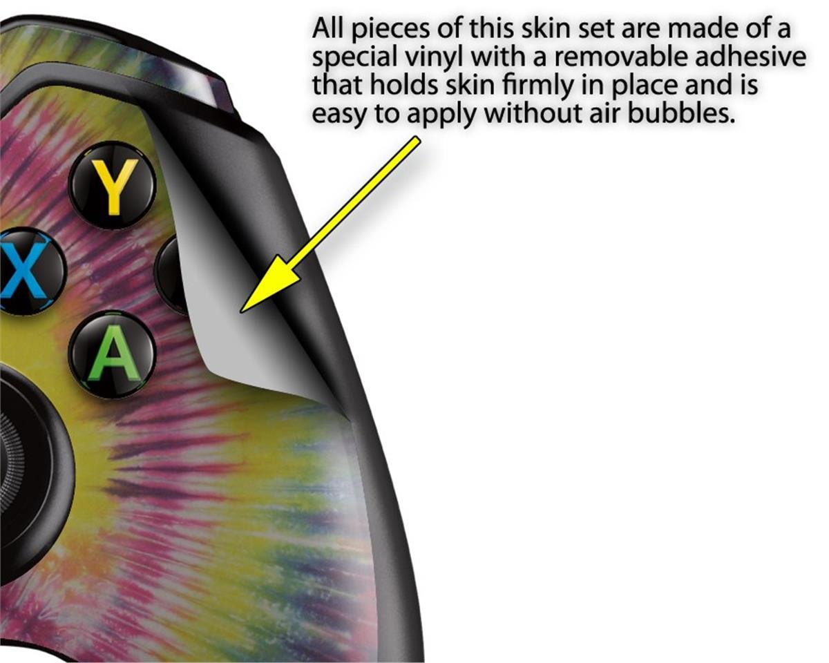 Tie Dye Peace Sign 104 - Holiday Bundle WraptorSkinz Decal Style Vinyl Skin Wrap compatible with XBOX One Original Console, Kinect and 2 Controllers (GAMING SYSTEM NOT INCLUDED)