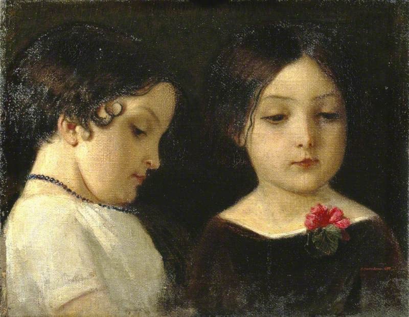 Impresiones lienzo Dos estudios de la cabeza de una niña el regalo artístico perfecto de 60x90cm