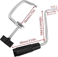 Vista 4 de Lovelysp - Mango de máquina de pasta italiana y clip, repuesto manual para máquina de fideos y accesorios (negro) 2