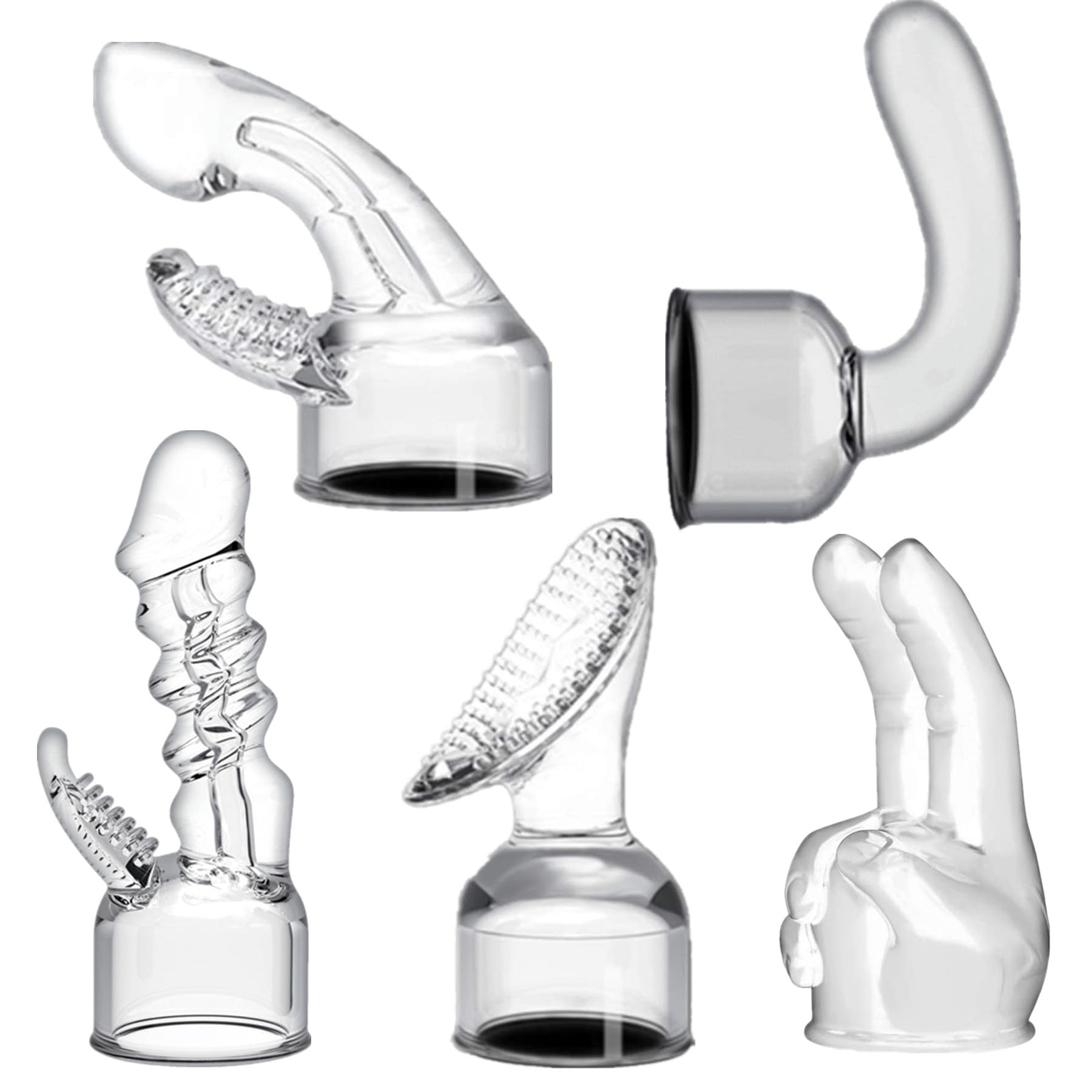 Fit for Hitachi Massage Tools Wand Stick Accessories Attachments Soft Silicone Headgear Women Fashion Model Women Toys,Hole Inner Diameter 1.77inch (5 Pcs)