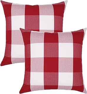 red check cushion covers