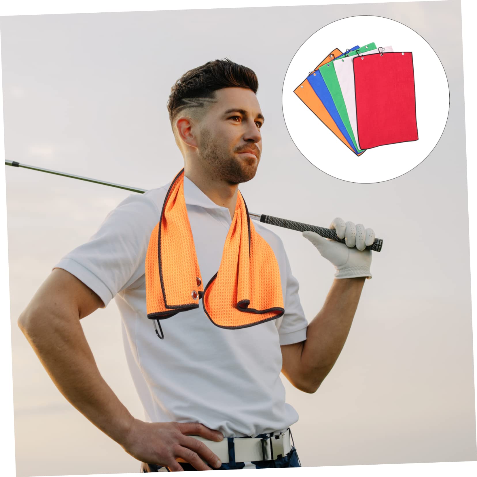 5piezas Toalla Deportiva De Microfibra para Limpiar Balones De Golf Ligera y Fácil De Transportar