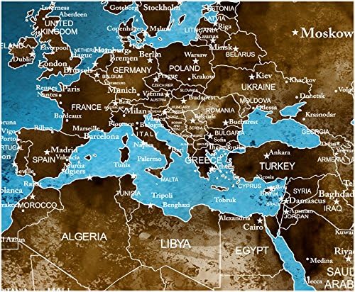 Miniatura 3 de Push Pin mapa del mundo lona impresión, grande arte de la pared, listo para colgar HR01