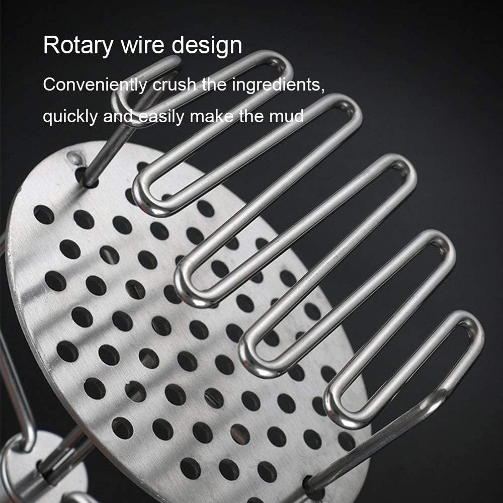 2ハンドル付きステンレス鋼ポテトマッシャー、マッシング、野菜、果物、調理用キッチン、ダブルプレッシャーハンドツールに最適
