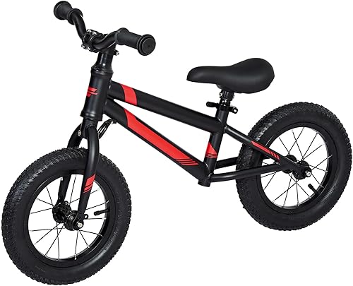 Bicicleta de equilibrio de 12 pulgadas para niños de 2 a 5 años, ligera, sin pedales, bicicleta de juguete para niños con asiento y manubrio