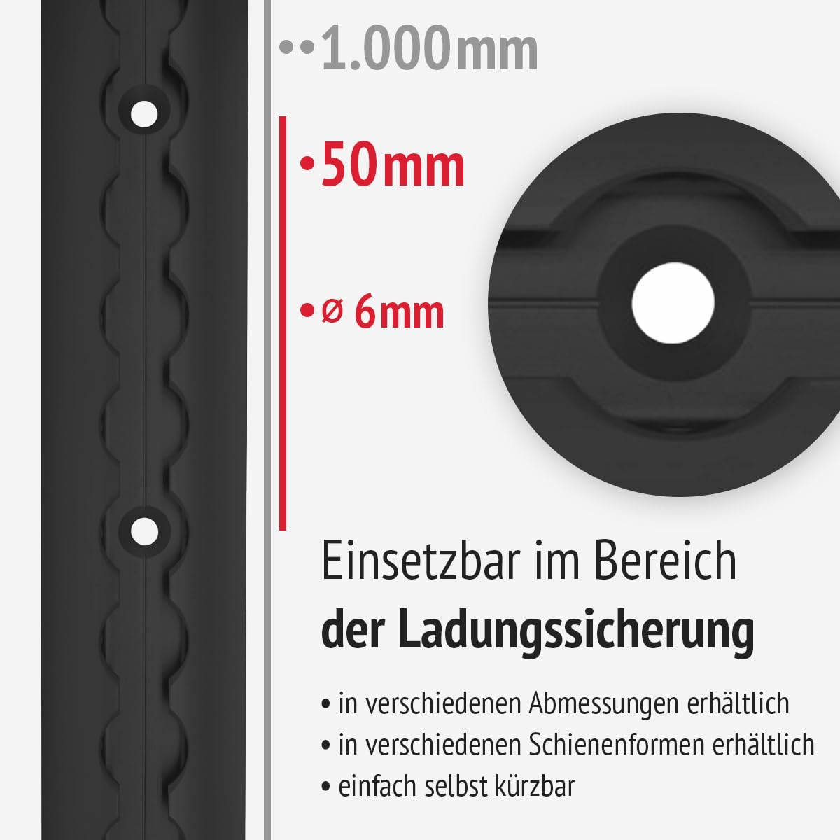 Set Schwarze halbrunde Airlineschienen 1.0 m, passende Endkappen, Klemmschlossgurte, Fittinge und Rundsperrbalken. KTL-beschichtet Zurrschiene für Transporter, Wohnwagen, Sprinter, Anhänger