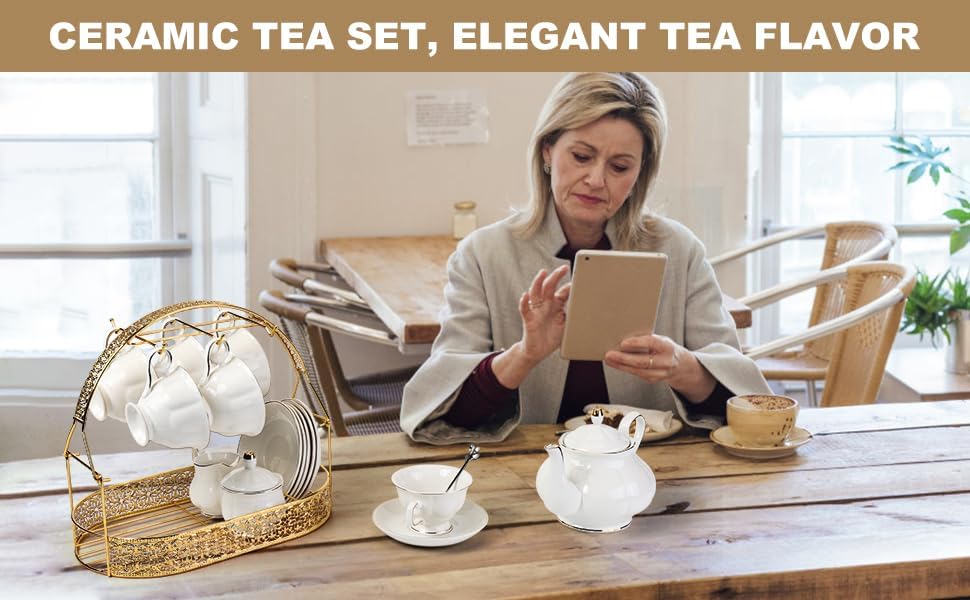 Vista 9 de CHENP.HMC Soporte para tazas de café, soporte para tazas de café, soporte para tazas, organizador de platos, soporte de alambre de acero, soporte